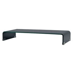 TV-taso/monitori, musta lasi, 90x30x13 cm hinta ja tiedot | TV-tasot | hobbyhall.fi