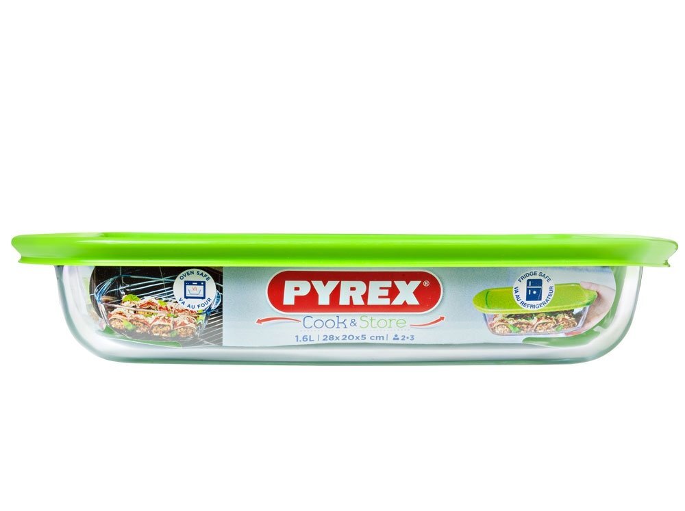 PYREX lämmönkestävä astian keitto & Varasto, 28x20 cm, 1,6 l hinta ja tiedot | Uunivuoat ja leivontavälineet | hobbyhall.fi