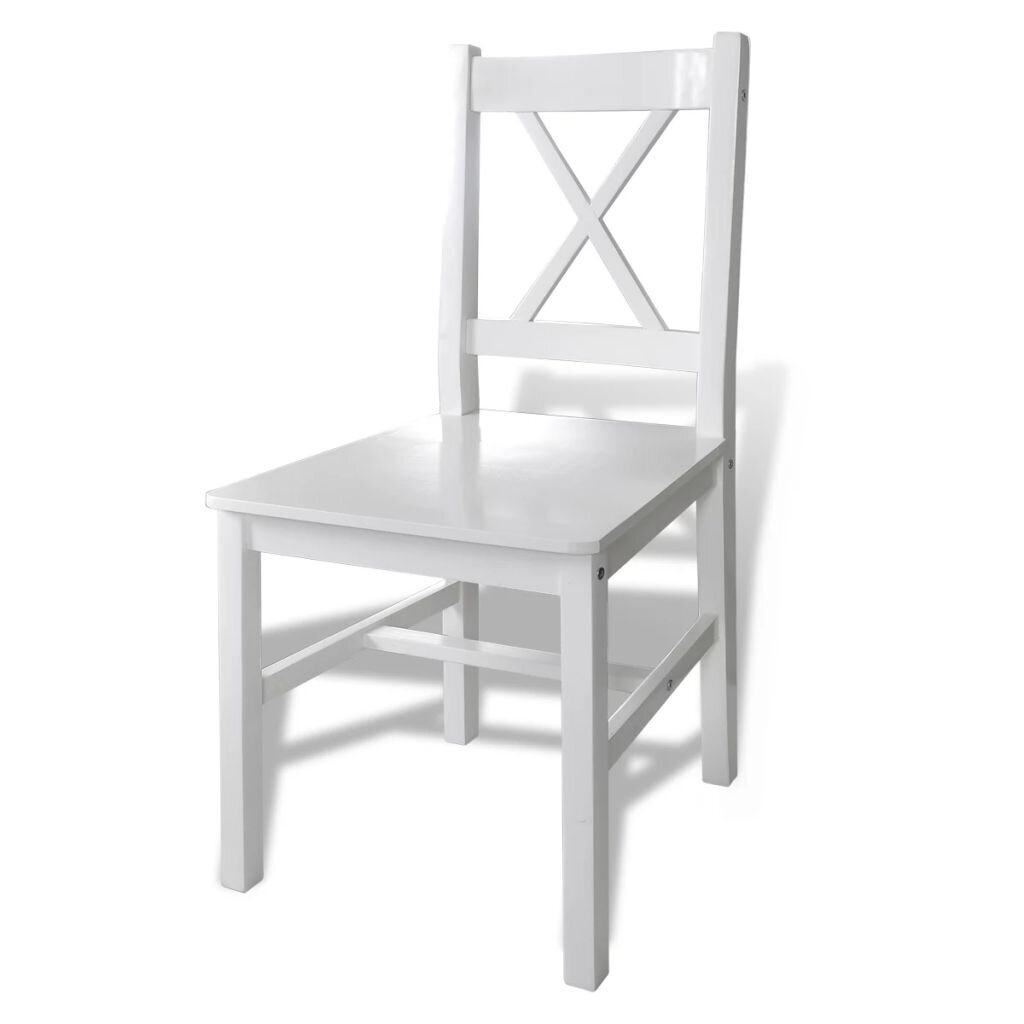 Huonekalusarja: puinen pöytä ja 4 puista tuolia, valkoinen hinta ja tiedot | Ruokailuryhmät | hobbyhall.fi