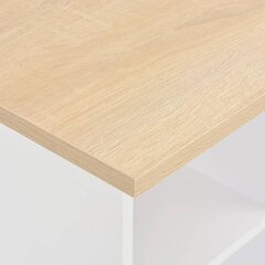 Baaripöytä, valkoinen ja sonomatammi, 60x60x110cm hinta ja tiedot | Ruokapöydät | hobbyhall.fi