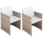 Ruokapöydän tuolit, 2 kpl, harmaa, 52x56x85 cm, polyuretaani hinta ja tiedot | Puutarhatuolit | hobbyhall.fi