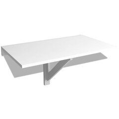 Taitettava ripustuspöytä, valkoinen, 100x60 cm hinta ja tiedot | Puutarhapöydät | hobbyhall.fi