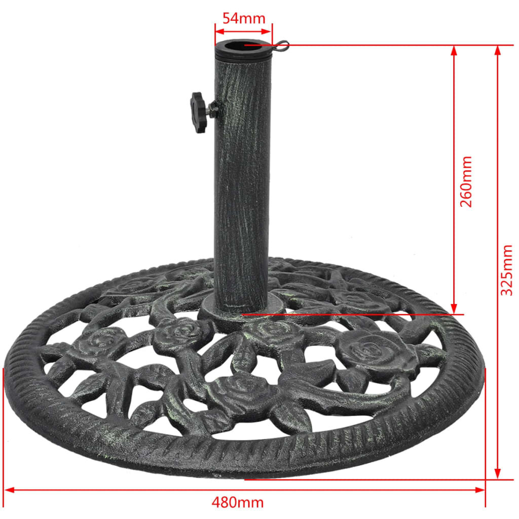 Valurautainen sateenvarjon ulkopohja, 12 kg 48 cm hinta ja tiedot | Aurinkovarjot ja markiisit | hobbyhall.fi