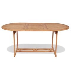 Ulkoruokapöytä, 180x90x75cm, teak hinta ja tiedot | Puutarhapöydät | hobbyhall.fi