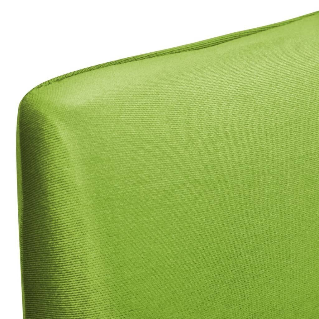 Elastiset ja suorat päälliset tuoleille, 4 kpl, vihreä väri hinta ja tiedot | Huonekalujen päälliset | hobbyhall.fi