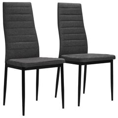 Ruokailuhuoneen tuolit, 2 kpl, tummanharmaa, kangasta hinta ja tiedot | Ruokapöydän tuolit | hobbyhall.fi