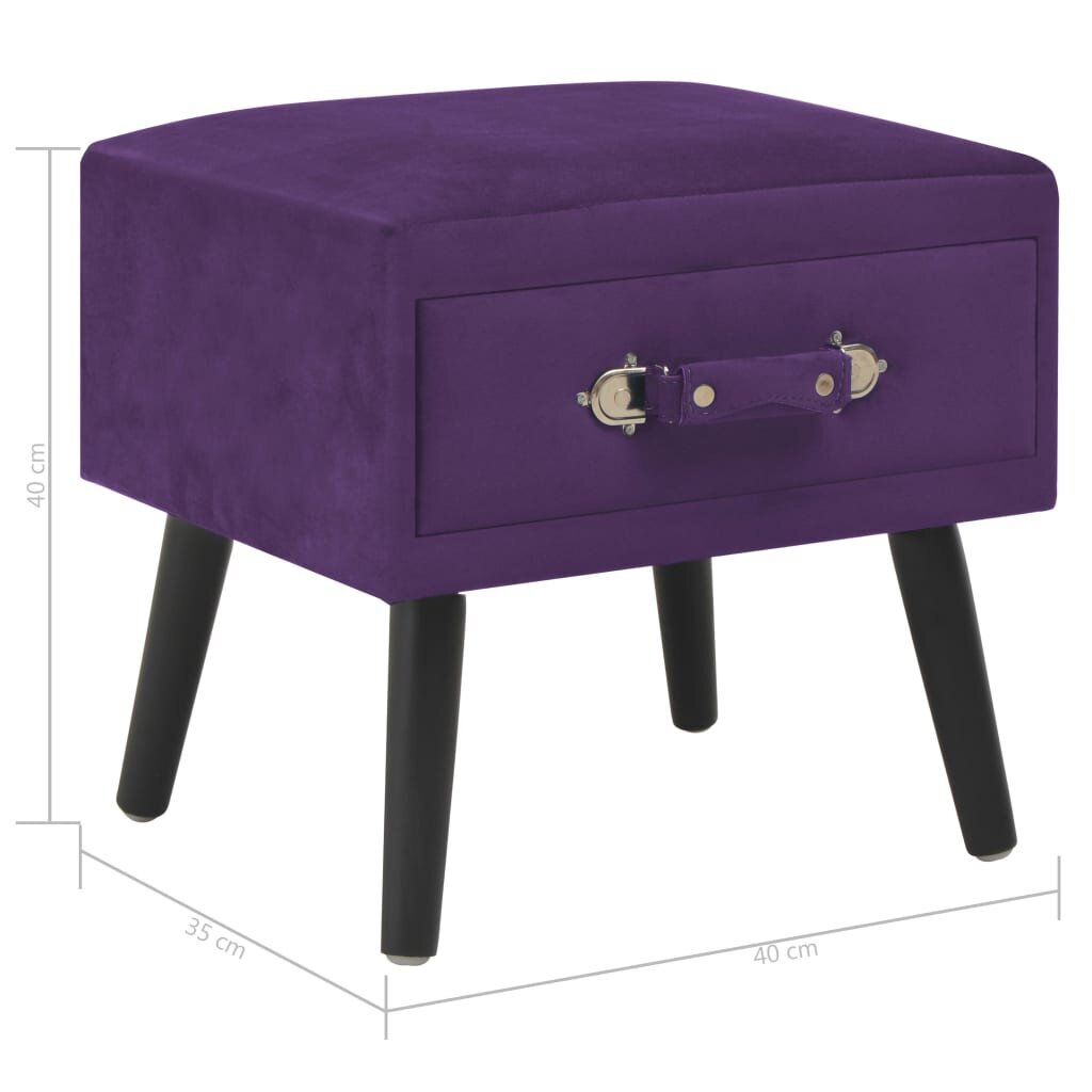 Yöpöytä 40x35x40 cm violetti hinta ja tiedot | Yöpöydät | hobbyhall.fi