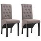 Ruokailuhuoneen tuolit, 2 kpl, harmaa, kangas hinta ja tiedot | Ruokapöydän tuolit | hobbyhall.fi