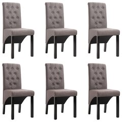 Ruokailuhuoneen tuolit, 6 kpl, harmaa hinta ja tiedot | Ruokapöydän tuolit | hobbyhall.fi