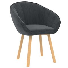 Ruokapöydän tuoli, tummanharmaa, samettia hinta ja tiedot | Ruokapöydän tuolit | hobbyhall.fi