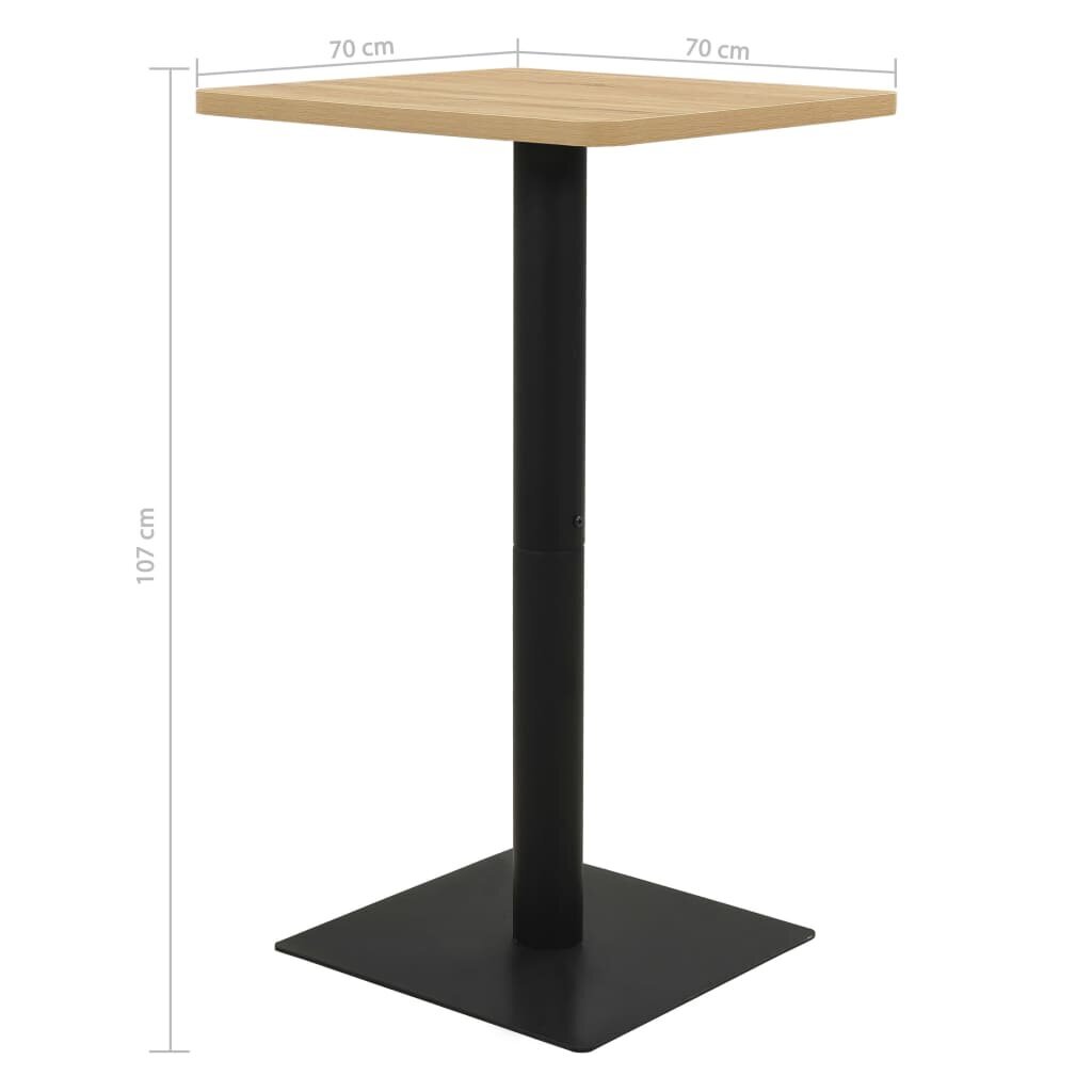 Bistropöytä, 70x70x107 cm, ruskea hinta ja tiedot | Ruokapöydät | hobbyhall.fi