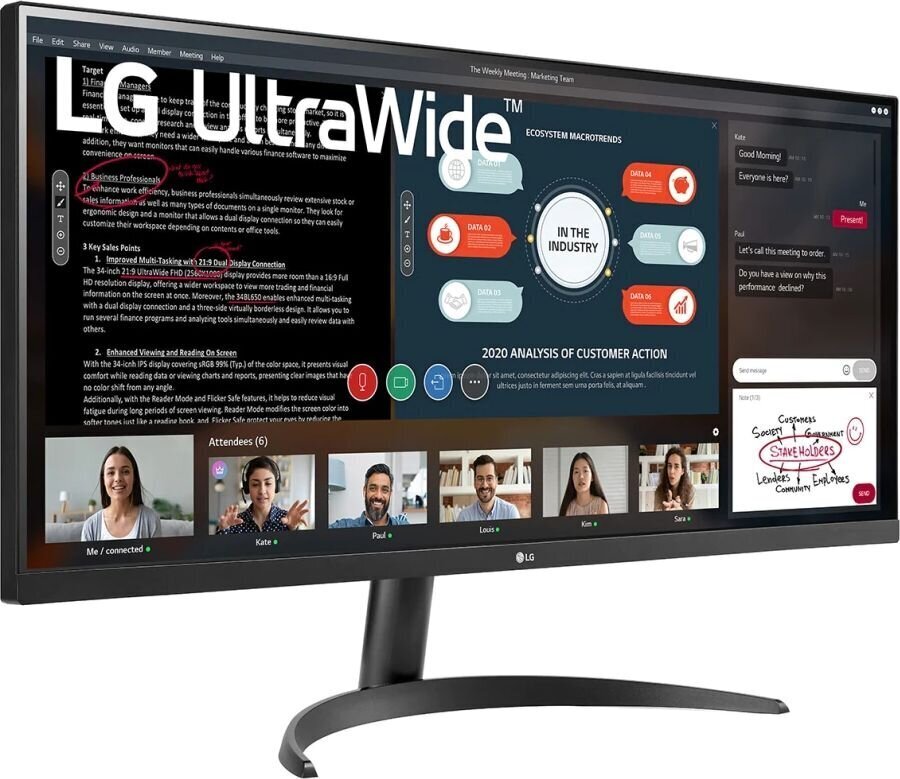 LG 34WP500-B 34" UltraWide Full HD Musta hinta ja tiedot | Näytöt | hobbyhall.fi