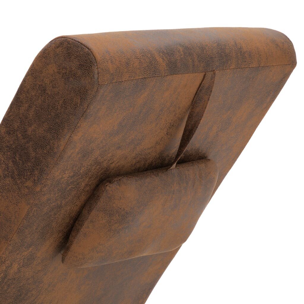 Lepotuoli tyynyllä, ruskea, keinonahkaa hinta ja tiedot | Nojatuolit | hobbyhall.fi