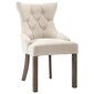 Ruokailuhuoneen tuolit, 6 kpl, beige, kangas (3x287945) hinta ja tiedot | Ruokapöydän tuolit | hobbyhall.fi