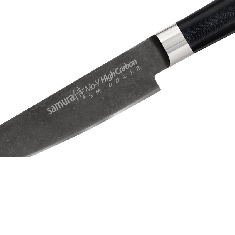 Keittiöveitsi SAMURA Mo V Stonewash Unility Knife 5.0" 125mm SM-0021B hinta ja tiedot | Veitset ja tarvikkeet | hobbyhall.fi