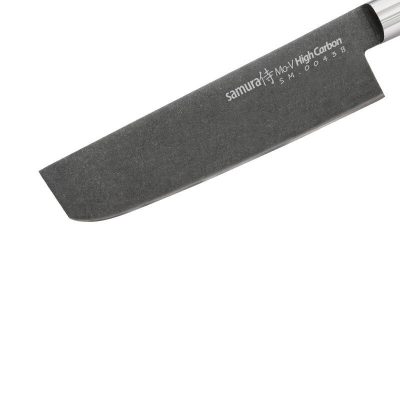 Keittiöveitsi SAMURA Mo V Stonewash Nakiri 6.6" 167 mm SM-0043B hinta ja tiedot | Veitset ja tarvikkeet | hobbyhall.fi