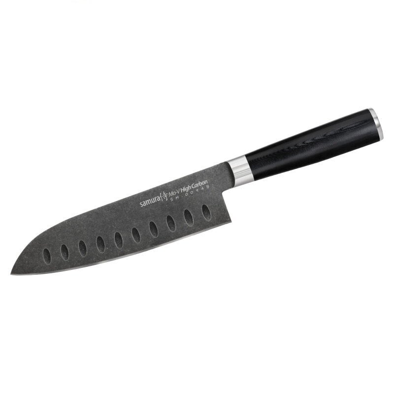 Keittiöveitsi SAMURA Mo-V Stonewash Grand Santoku Chef's SM-0094B hinta ja tiedot | Veitset ja tarvikkeet | hobbyhall.fi