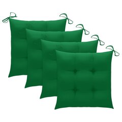 Tuolityynyt, 4 kpl, 50x50x7 cm, vihreä väri hinta ja tiedot | Istuintyynyt, pehmusteet ja päälliset | hobbyhall.fi