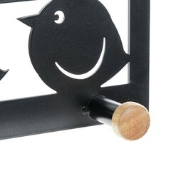 2 ripustimen setti DKD Home Decor Birds, musta/valkoinen hinta ja tiedot | Naulakot | hobbyhall.fi
