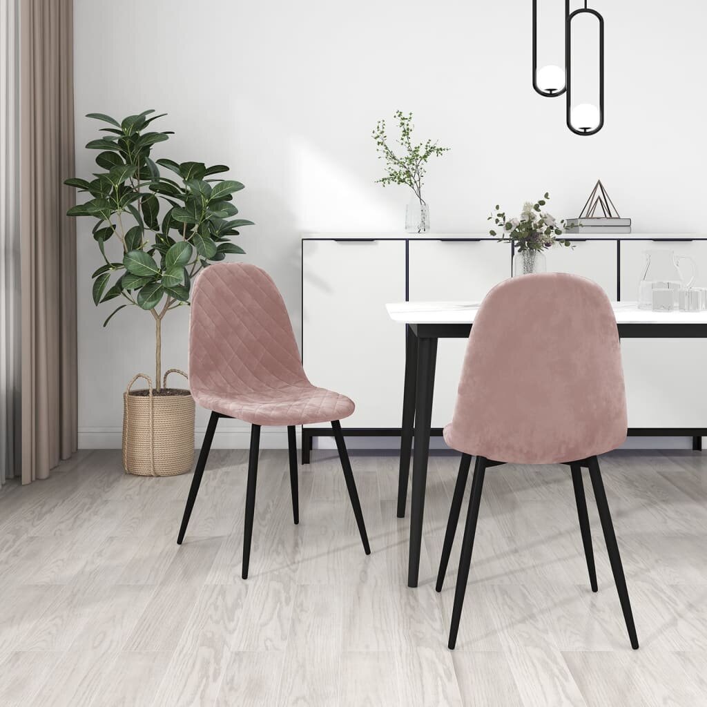 Ruokailuhuoneen tuolit, 2 kpl, pinkki hinta ja tiedot | Ruokapöydän tuolit | hobbyhall.fi