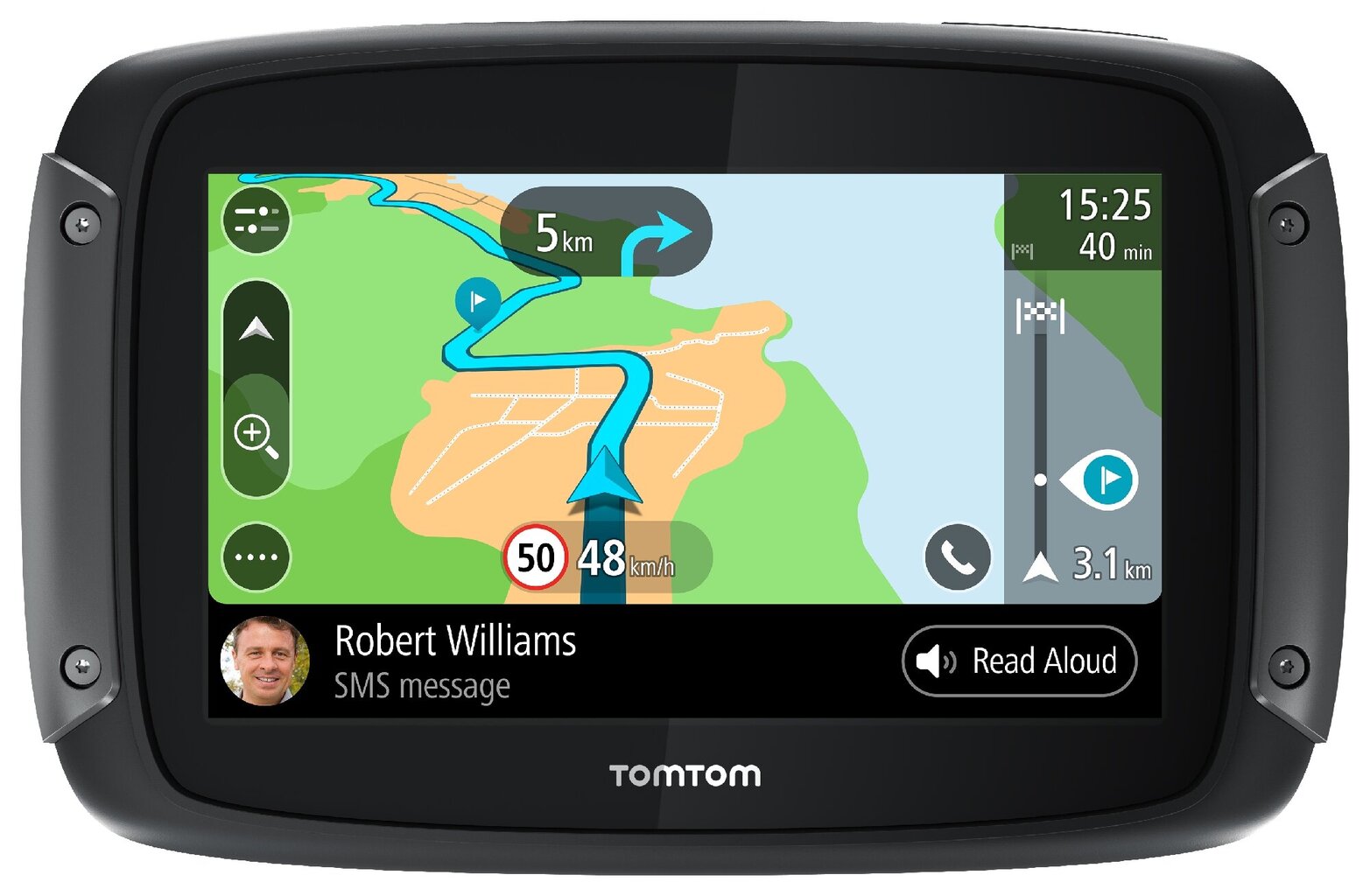 TomTom Rider 500 EU Moottoripyörä Navigaattori. Eurooppa 45kartoilla, Ilmaiset kartapäivitykset - Lifetime Map Upgrade, ei blue hinta ja tiedot | GPS-laitteet | hobbyhall.fi