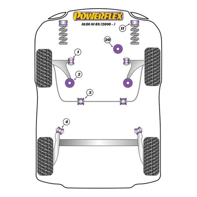 Kumikäyttöinen holkki Powerflex PFF85-201 hinta ja tiedot | Lisätarvikkeet autoiluun | hobbyhall.fi