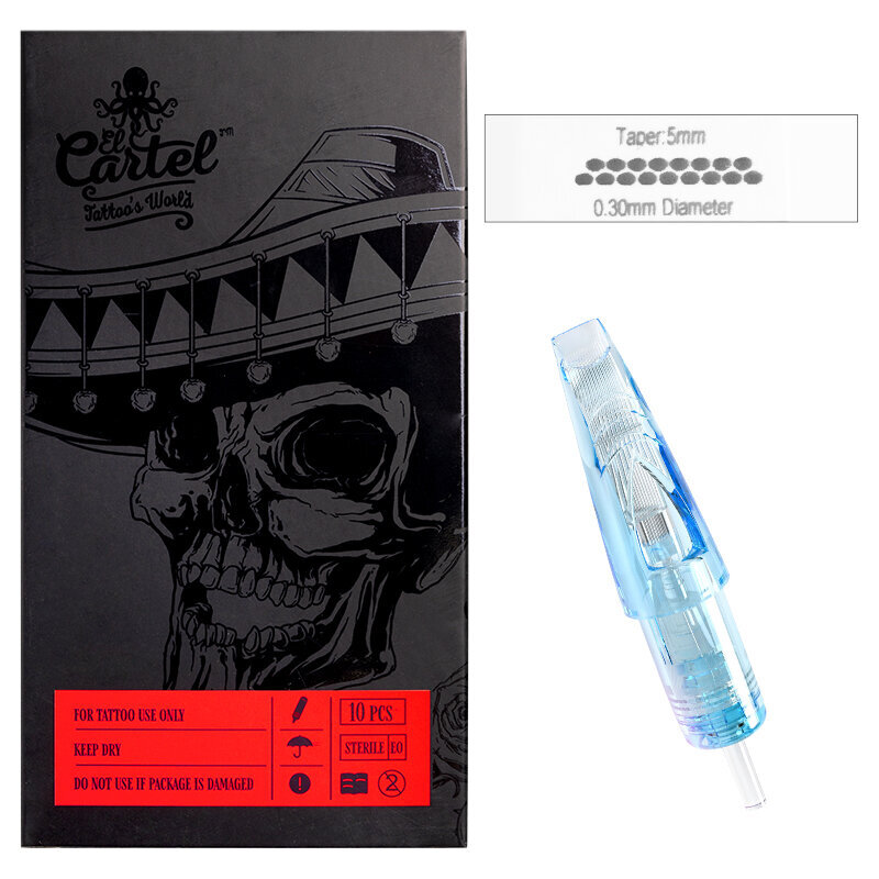 "El Cartel" tatuointipatruuna 0,30 mm 17 Magnum LT 10 kpl. hinta ja tiedot | Kauneushoitolan kalusteet | hobbyhall.fi