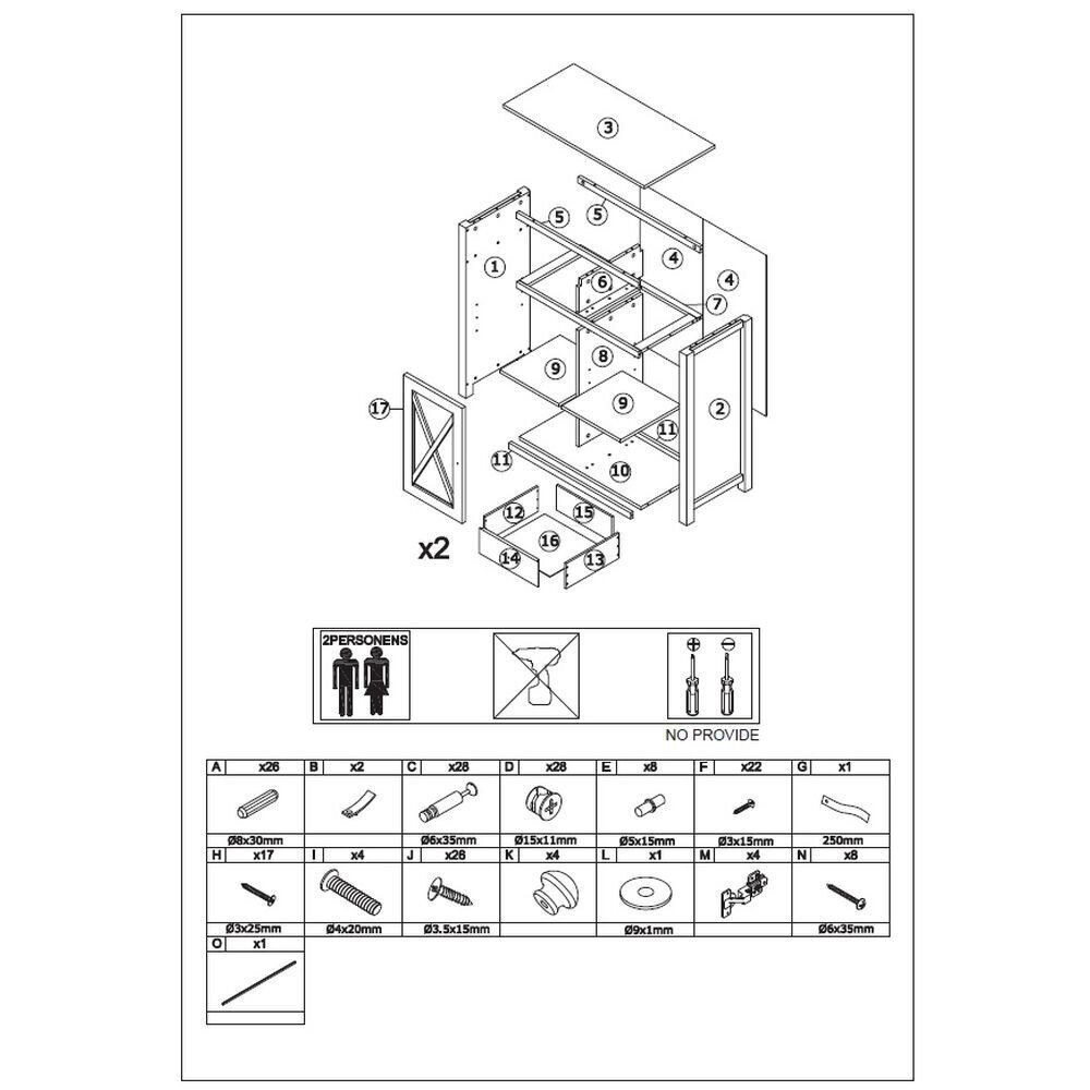 Dresser DKD Home Decor, 80x40x85 cm, valkoinen hinta ja tiedot | Lipastot | hobbyhall.fi