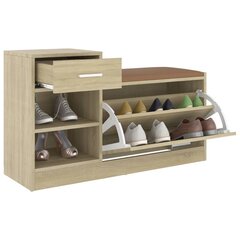 Kenkäpenkki, sonoma tammi väri, 94,5x31x57cm, MDP hinta ja tiedot | Kenkäkaapit ja -hyllyt | hobbyhall.fi