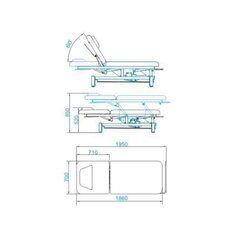 Sähköinen hierontasohva Azzurro 684 1 moottori valkoinen hinta ja tiedot | Kauneushoitolan kalusteet | hobbyhall.fi