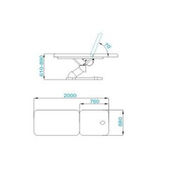 sähköinen hierontasohva azzurro 808, valkoinen hinta ja tiedot | Kauneushoitolan kalusteet | hobbyhall.fi