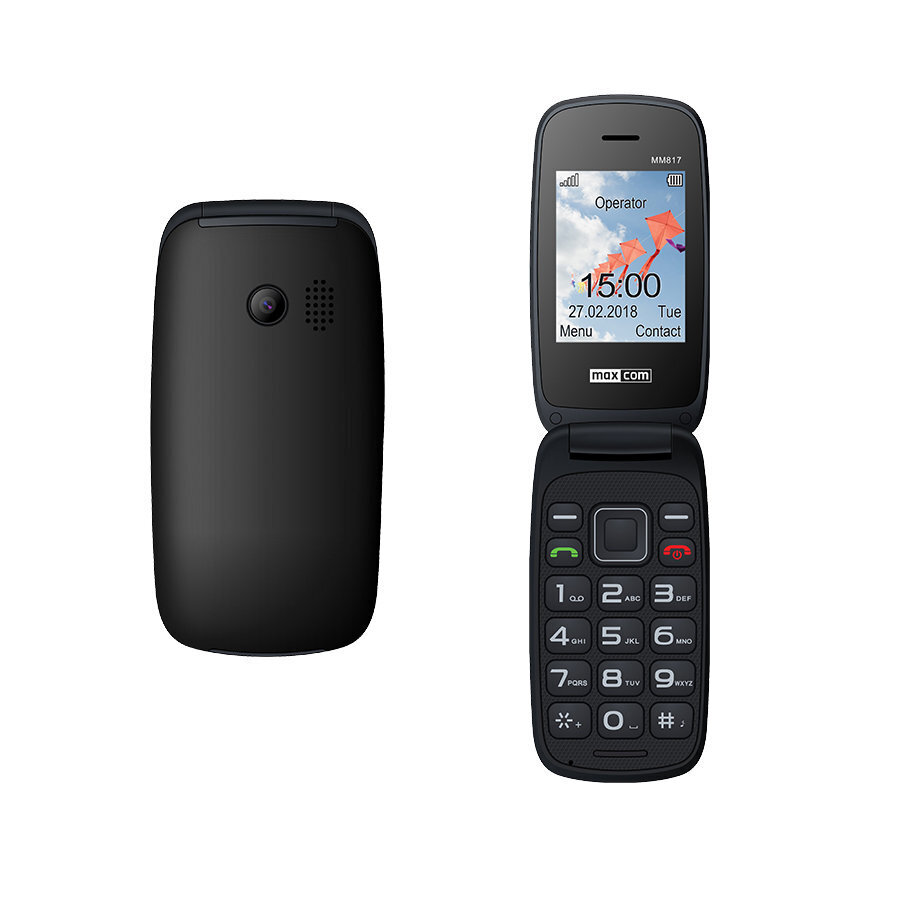 Maxcom puhelin MM 817, musta hinta ja tiedot | Matkapuhelimet | hobbyhall.fi