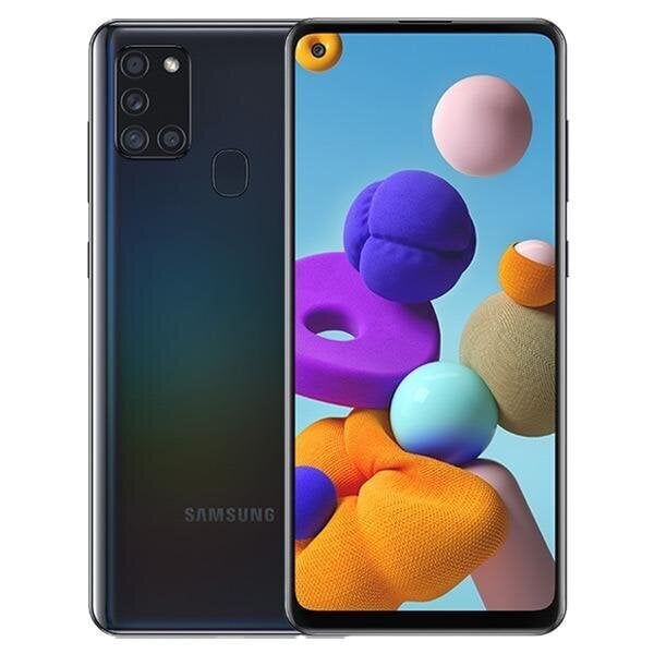 Samsung Galaxy A21s, 32 Gt, kaksi SIM-korttia, musta hinta ja tiedot | Matkapuhelimet | hobbyhall.fi