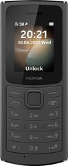 Nokia 110 4G, Dual SIM, Musta hinta ja tiedot | Matkapuhelimet | hobbyhall.fi