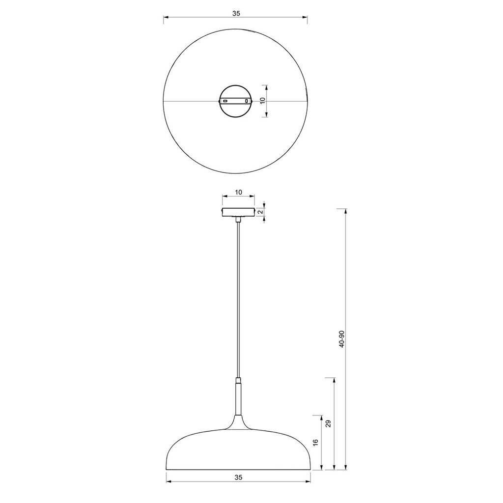 jousitus 1xe27 35cm hinta ja tiedot | Riippuvalaisimet | hobbyhall.fi