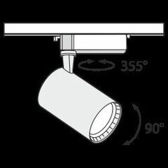 LED-kiskovalaisin Maytoni Technical musta 17W 3000K TR003-1-17W3K-B hinta ja tiedot | Kiskovalaisimet ja valokiskot | hobbyhall.fi