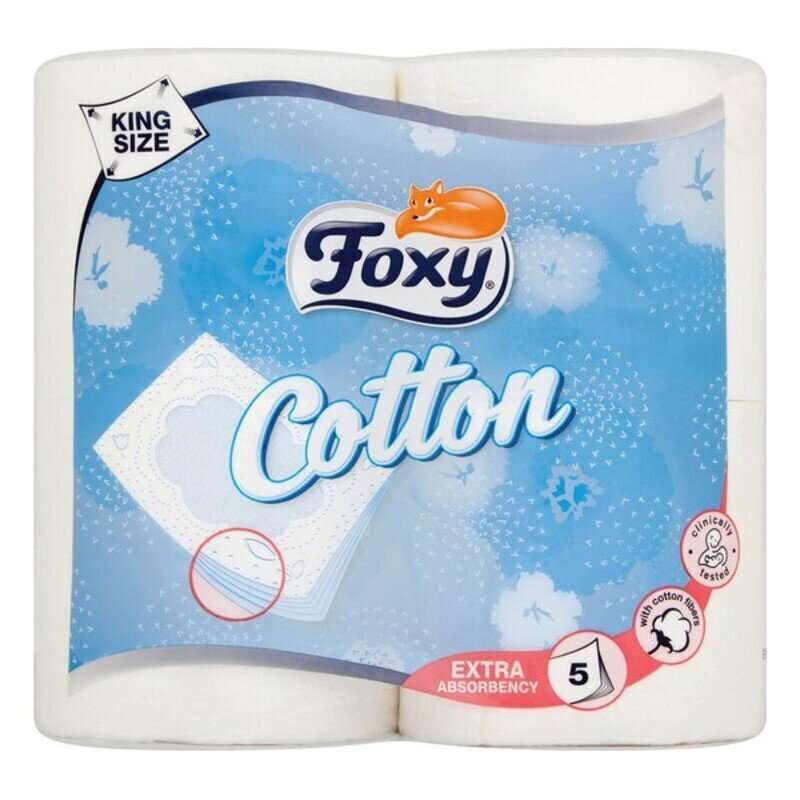 WC-paperi Cotton Foxy, 4 kpl hinta ja tiedot | WC-paperit ja talouspaperit | hobbyhall.fi