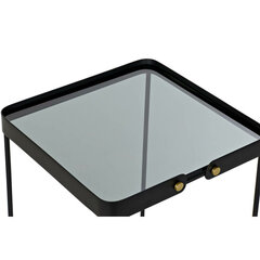 Setti 2 pientä pöytää DKD Home Decor Kristalli Musta Kullattu Metalli (42 x 42 x 56 cm) (2 osaa) hinta ja tiedot | Sohvapöydät | hobbyhall.fi