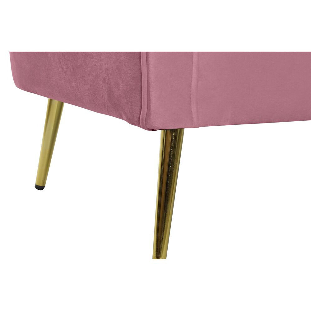 Sohva DKD Home Decor Pinkki Metalli Polyesteri Sieni Puu MDF (140 x 77 x 81 cm) hinta ja tiedot | Sohvat ja vuodesohvat | hobbyhall.fi