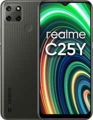 Realme C25Y, 128 GB, Dual SIM, Black hinta ja tiedot | Matkapuhelimet | hobbyhall.fi