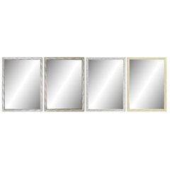 Seinäpeili DKD Home Decor Glass Natural Harmaa Ruskea Tummanharmaa PS 4 kpl. Kasvin lehti (56 x 2 x 76 cm) hinta ja tiedot | Peilit | hobbyhall.fi