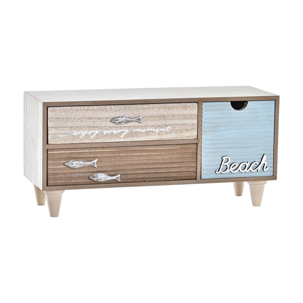 Korurasia DKD Home Decor 34 x 13 x 16 cm Puu Ruskea Turkoosi hinta ja tiedot | Sisustustuotteet | hobbyhall.fi