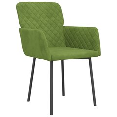 Ruokailuhuoneen tuolit, 2 kpl, vaaleanvihreä, sametti hinta ja tiedot | Ruokapöydän tuolit | hobbyhall.fi