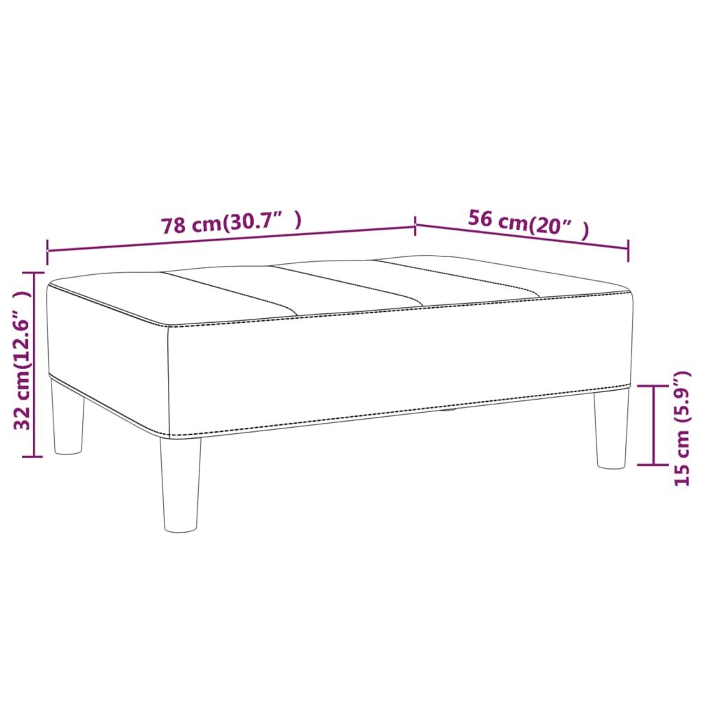 Rakka, musta, 78x56x32cm, kangas hinta ja tiedot | Säkkituolit, rahit ja penkit | hobbyhall.fi