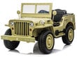 Jeep Willys kolminkertainen sähköauto, beige hinta ja tiedot | Lasten sähköautot | hobbyhall.fi