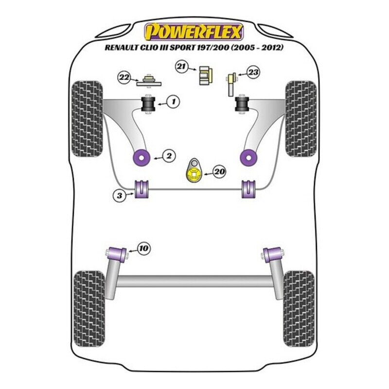 Kumikäyttöinen holkki Powerflex PFF60-803-21BLK. hinta ja tiedot | Lisätarvikkeet autoiluun | hobbyhall.fi