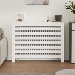 vidaXL Lämpöpatterin suoja valkoinen 108,5x19x84 cm täysi mänty hinta ja tiedot | Takka- ja uunitarvikkeet | hobbyhall.fi