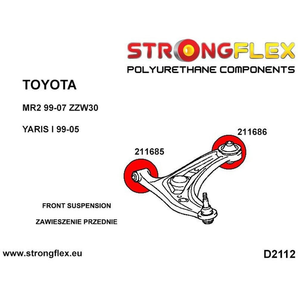 Etu poikkivarsi Strongflex STF211685AX2, 2 kpl. hinta ja tiedot | Lisätarvikkeet autoiluun | hobbyhall.fi