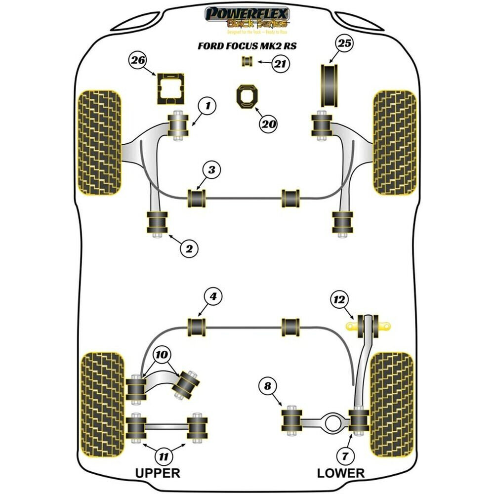 Silentblock Powerflex PFF19-1203-24, 2 kpl, 24 mm hinta ja tiedot | Lisätarvikkeet autoiluun | hobbyhall.fi