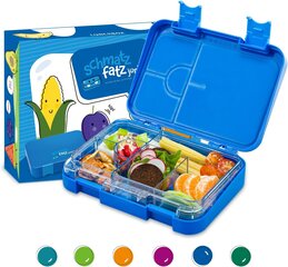 Schmatzfatz Junior Lunch Box Lapset, joilla on aiheita BPA -ilmainen lounaslaatikko Lapset | Bento Box Kinder | Brotbox | Snackbox | Täydellinen kouluun, lastentarhaan ja liikkeellä (sininen) hinta ja tiedot | Elintarvikkeiden säilytysastiat | hobbyhall.fi